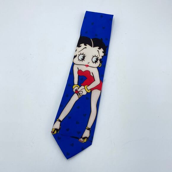 Vintage Ralph Marlin Blue Betty Boop Tie NWT - Picture 1 of 3
